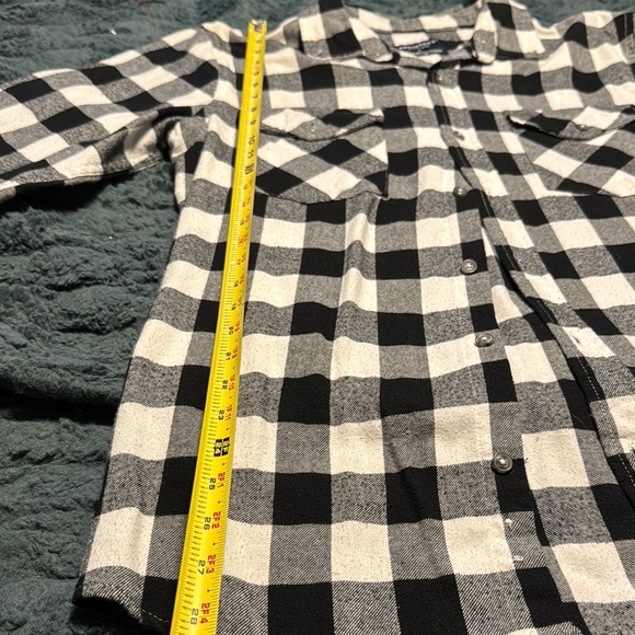 Black and White Checkered Men's Shirt large - Picture 9 of 11